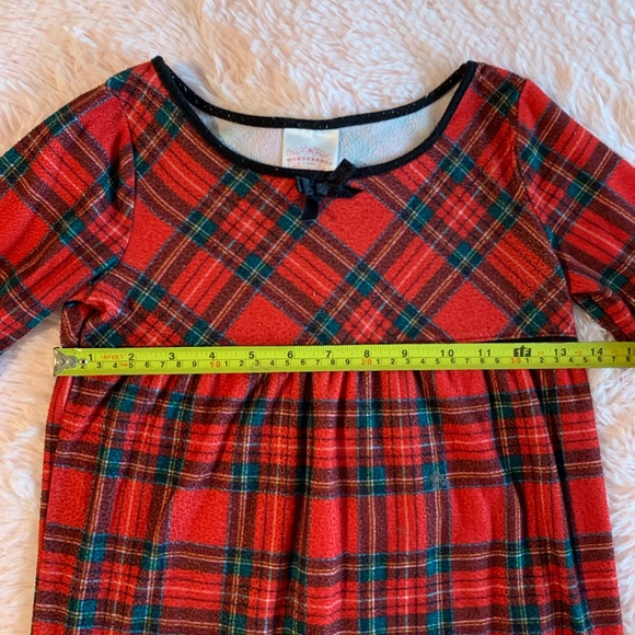 Christmas Holiday Season Pajama Nightgown Plaid Red & Green Festive Santa Winter - Picture 4 of 11